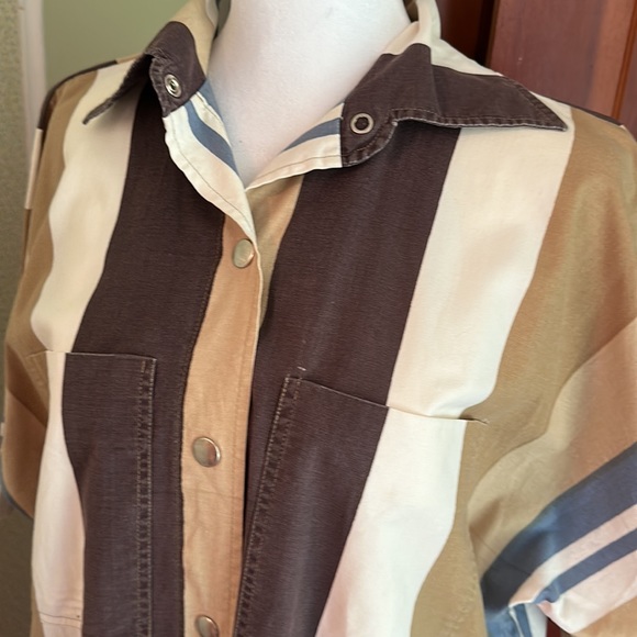 VINTAGE Marimekko Snap Shirt Dress, Size L - Picture 2 of 9